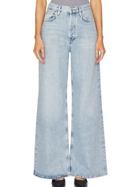 NWT Agolde Dame High Rise Wide Leg Denim - Conflict, Size 24